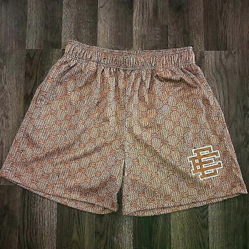 (Coffee CC, XL) Eric Emanuel EE Basic Shorts - Men's Gym Workout Shorts