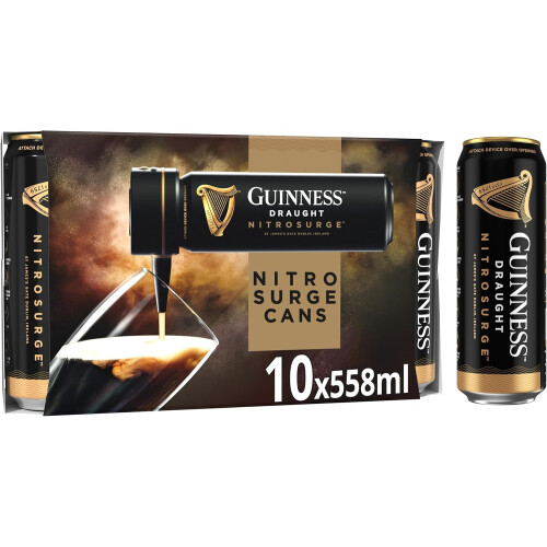 Guinness Guinness Draught Nitrosurge  4.1% vol  10 x 558ml Beer Cans