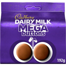Cadbury Dairy Milk Mega Buttons, Giant Chocolate Buttons, 192 g (Pack of 1)