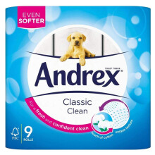 Andrex Classic Clean Toilet Roll Multiple Packs Tissue Paper 9 Rolls 2Ply Cotton (3)