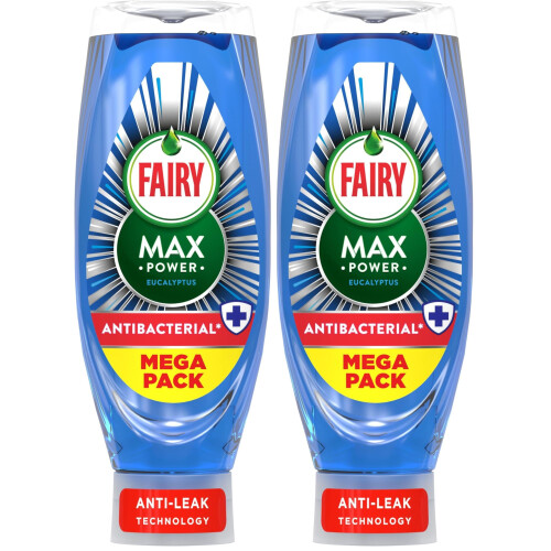 Fairy Fairy Max Power Washing Up Liquid Antibacterial 730ml, Easy &