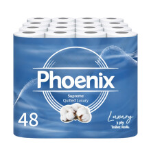 48 Roll Phoenix Soft Supreme Luxury Quilted 3 Ply Non-Fragranced Toilet Rolls