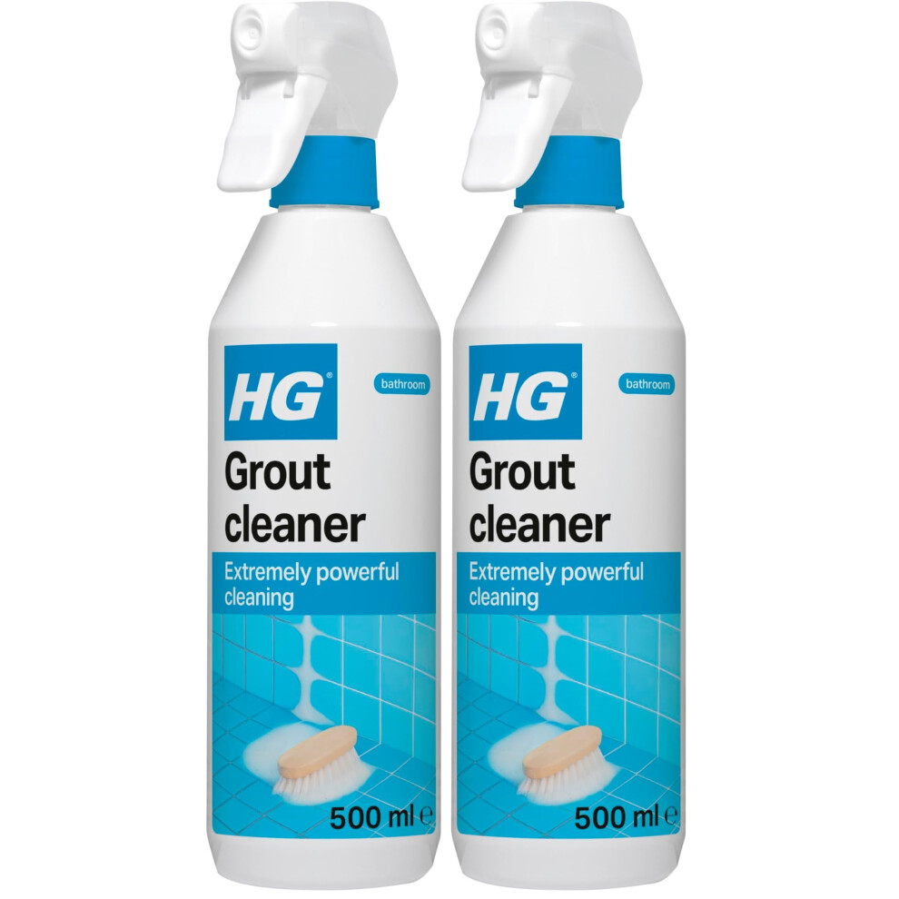 Hg Grout Cleaner, Ready-To-Use Tile Grouting Cleaning Spray, Removes Stubborn Dirt, Marks & Stains Between Tiled Walls & Floors - 500Ml Spray (591050