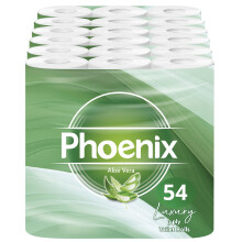 Phoenix Brand Soft Luxury Toilet Rolls, Quilted White 3 Ply Toilet Paper