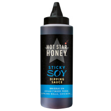 Hot Star Honey Sticky Soy Dipping Sauce - SWEET HONEY DIPPING SAUCE WITH GARLIC AND SOY - 100% NATURAL, NO ADDITIVES - DRIZZLE ON ASIAN FINGER FOOD S