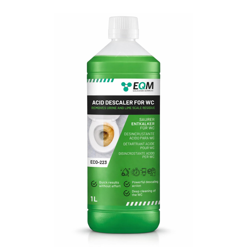 Eqm Soluciones Quimicas Eqm - Eco-223 - Acid Toilet Cleaner & Descaler 1L - Limescale & Rust - Image 3