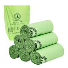 Biodegradable Bin Bags 6l w/ EN13432, Food Waste Bags Compostable