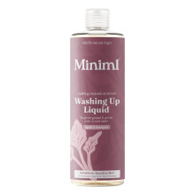 Miniml Washing Up Liquid Rhubarb & Lemon 400ml – Plant Based Vegan Dish Soap, Biodegradable, Non-Toxic, Tough on Grease, Gentle on Hands