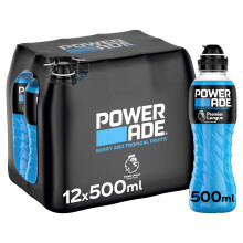 Powerade Bottle Berry, Tropical 500 ml (Pack of 12)