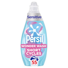 Persil Wonder Wash Sensitive* Non Bio Liquid Detergent Laundry Detergent Featuring a Hypoallergenic Fragrance Fast-Acting Formulation with a Pure