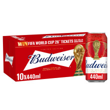 Budweiser Lager Beer Can, 10 x 440ml