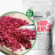 Freeze Dried Raspberry Pieces | Pure Premium Dried Raspberries | Real Food Fruit Bits Instead of Raspberry Flavouring or Frozen Berry Powder | Raw Ve