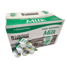 115x Semi-skimmed UHT Milk 12ml Individually Wrapped Mini Portions Pots Jiggers Lakeland
