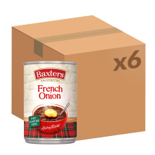 Baxters Favourites French Onion Soup, Vegetarian, Ready-to-Eat Tinned Soup, 400 g (Pack of 6)