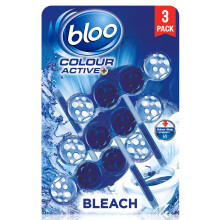 Bloo Colour Active Toilet Rim Block Bleach with Anti-Limescale, Cleaning Foam, D