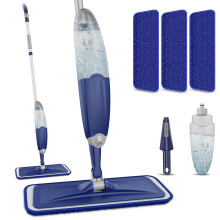 Spray Mop Hardwood Floor Mops for Cleaning - Dry Wet Microfibre Floor Cleaning Mop with 3 Washable Reusable Pads Refills, Wet Spray Mop Refillable Du