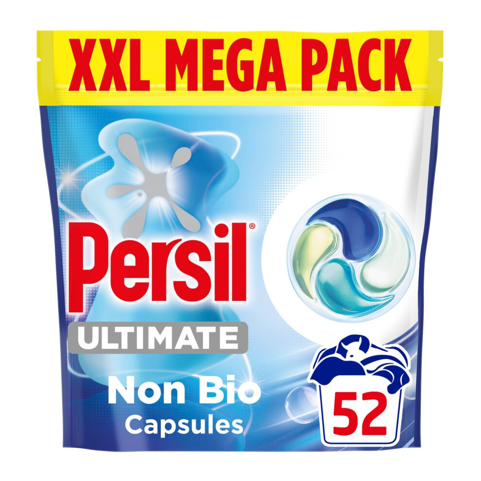Persil Ultimate Non Bio Ultra Stain Removal Gentle Next To Sensitive Skin While Leaving Laundry Fresh Laundry Capsules With 4-Action Nano-Sense Techn