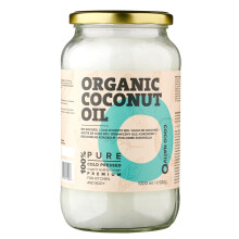 Organic Coconut Oil CocoNativo - 1000mL (1Litre) - for Cooking, Frying and Baking, for Hair and Skin - Extra Virgin Coconut Oil, Premium, Native, Col
