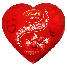 Lindt Lindor Milk Heart Box Chocolate Truffles – 200g Box (Approx. 16 Balls) – S