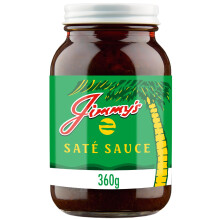 Jimmy's Saté Satay Sauce 360G | Satay Sauce | Peanut Sauce | Bumbu Kacang | Sambal Kacan | Indonesian Sauce | Thai Cooking Sauce | Malaysian Cooking