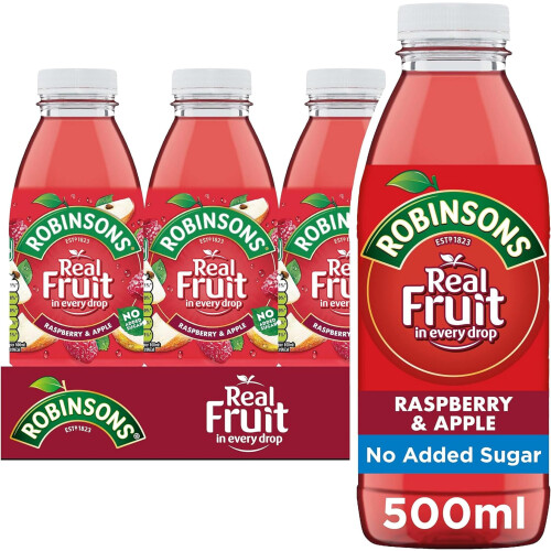 Robinsons RTD, Raspberry & Apple, 500ml, Pack 12