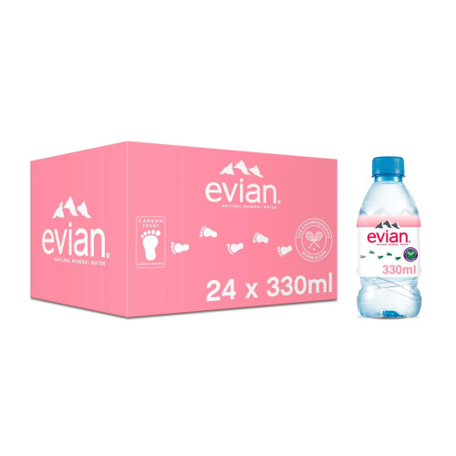 Evian Still Mineral Water 330 ml (Pack of 24)