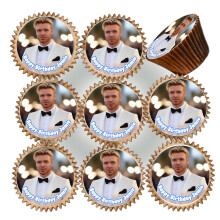 PRE CUT Edible Cupcake Toppers (30 Pack) - Your Own Photo or Logo Personalised -