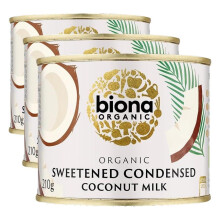 Biona Organic Sweetened Condensed Coconut Milk, 210ml (Pack of 3)