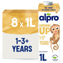 Alpro Growing Up Oat Drink 1-3+ Years, Liquid, 1L (Pack of 8)