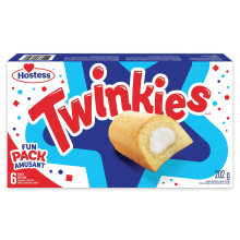 Hostess Twinkies Cakes with Creamy Filling, Cake Snacks, Contains 6 cakes (Individually Wrapped)