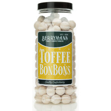 Original Toffee BonBons Retro Sweets Gift Jar By Berrymans Sweet Shop (Bon Bons) - Classic Sweets, Traditional Taste.