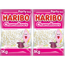 HARIBO Chamallows Mini Marshmellows, White, 1 kg (Pack of 2)