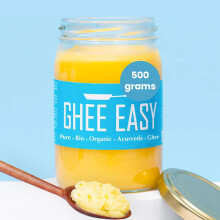 Ghee Easy 500g Organic Ghee from Grass-Fed Cows - Lactose Free Ayurvedic Ghee, G