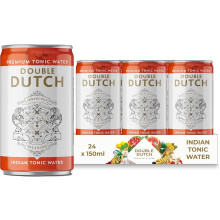 Double Dutch Indian Tonic Water | Classic Indian Tonic Water with Natural Bitterness | Gluten Free, Vegan Friendly Premium Mixer Perfect For Gin & Co
