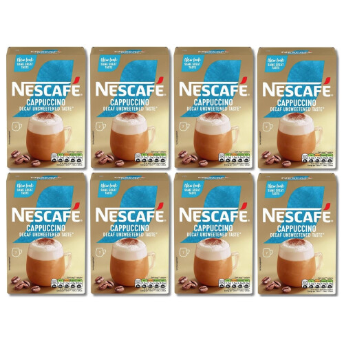 Nescafe NESCAFÉ Cappuccino Decaffeinated Unsweetened Coffee Sachets x7