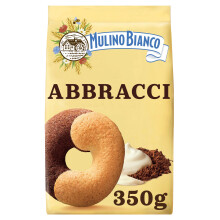 Mulino Bianco Barilla Abbracci Biscuits – Chocolate and Cream Cookies – Italian