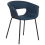 Beliani Set of 2 Dining Chairs ELMA Fabric Dark Blue 4
