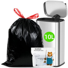 XUXRUS 10l Bin Bags Pedal Bin Liners 60 Bags Small Drawstring Tear