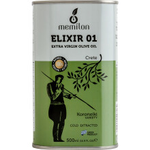 Memilon Elixir 01 – Greek Extra Virgin Olive Oil from Crete 500ml | Low Acidity 0.3% & High Phenolic | Cold Pressed from Traditional Family Mill | H