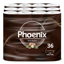 Phoenix Soft Shea Butter Fragranced Luxury Toilet Rolls Bulk Buy - Quilted White