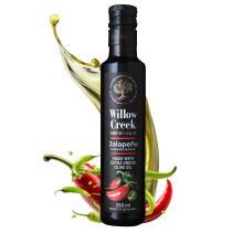 Willow Creek | Jalapeno Flavoured Extra Virgin Olive Oil, 250ml, Award Winning Cold Pressed EVOO – Ideal for Cooking, Dipping & Drizzling – for St