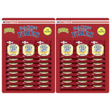 Smiths 48 x 24g Bacon Fries Pub Card Bundle Crunchy Bacon Flavoured Fries Light Snacks Ideal for All Types of Drinks