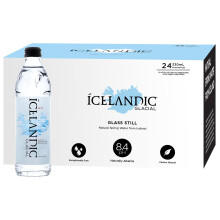 Icelandic Glacial Premium Still Water 330ml Glass Bottles x 24 Per Pack – Alkaline/Low PH, Recycled Packaging, BPA Free, Carbon Neutral from Iceland