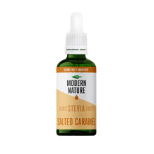Modern Nature Salted Caramel Flavour Drops | Sugar Free Coffee Syrup, Liquid Stevia Sweetener, Zero Calorie, Natural Sweetner Flavor Drops