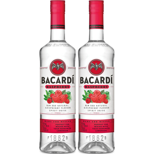 BACARDI BACARDÍ Raspberry, 27% ABV, 70cl / 700ml, Rum Blended w/ Crisp