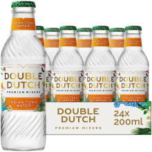 Double Dutch Indian Tonic Water | Classic Indian Tonic Water with Natural Bitterness | Gluten Free, Vegan Friendly Premium Mixer Perfect For Gin & Co