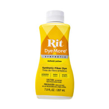Rit DyeMore 7 Oz. Synthetic Liquid Fiber Dye Single Pack for Clothing, Décor, and Crafts – Daffodil Yellow