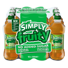 Simply Fruity Apple Juice Drink, 330ml, (Pack of 12)