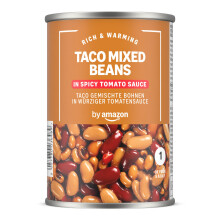by Amazon Taco Mixed Beans In Spicy Tomato Sauce, 395g