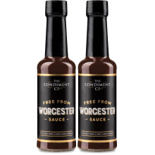The Condiment Company Free From Worcester Sauce 155g - Gluten Free Worcestershire Sauce, Vegetarian and Vegan Friendly, For Marinades, Cooking & Seas